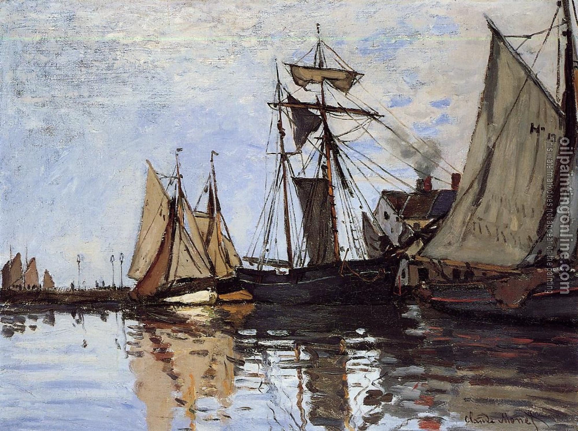 Monet, Claude Oscar - Boats in the Port of Honfleur